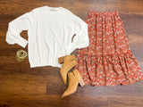 Cheer You On Midi Skirt