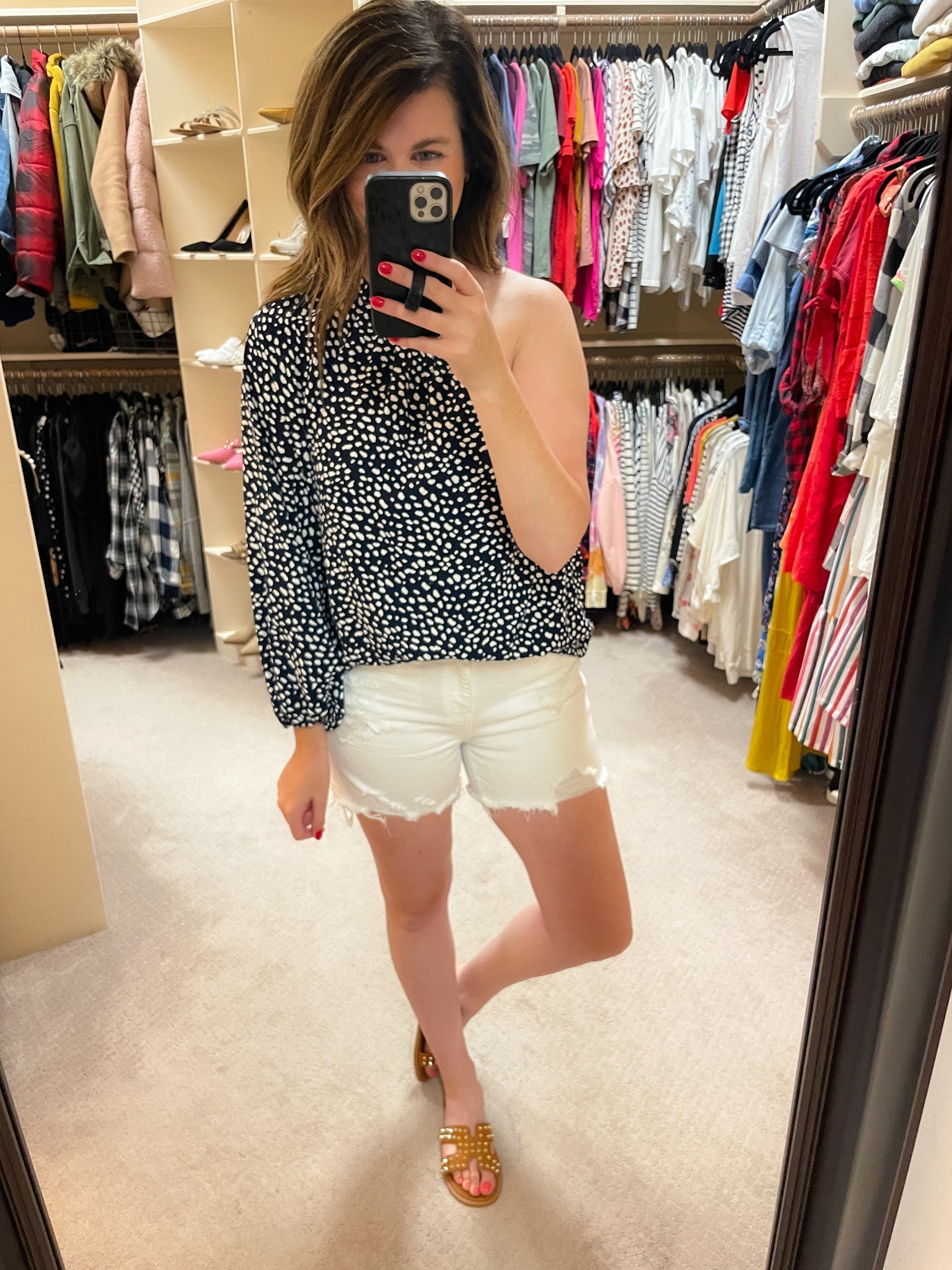 SALE! Palma Spotty Dot Top in Navy *Final Sale*