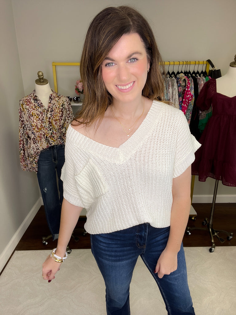 Karter Sweater in Off White