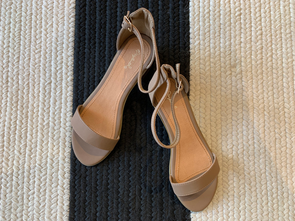 Adley Heels in Taupe