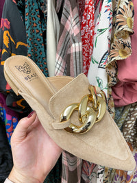 SALE! Fleur Mules in Taupe *Final Sale*