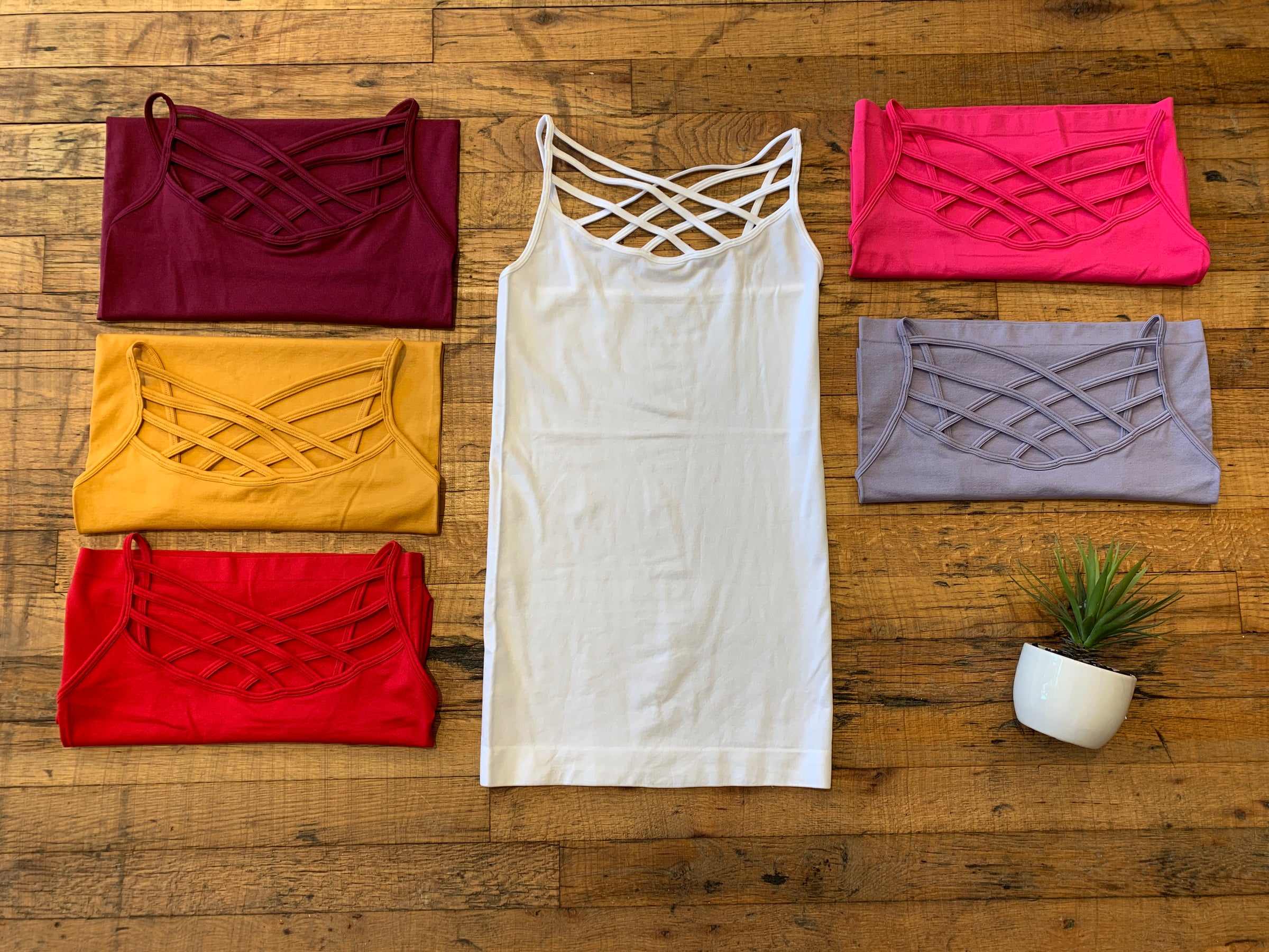 SALE! *BELLES & DOORBUSTER* Criss Cross Layering Tanks *Final Sale*