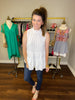 Teagan Tiered Tank in White