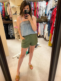 SALE! Sanibel Scallop Shorts in Olive *Final Sale*