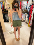 SALE! Sanibel Scallop Shorts in Olive *FINAL SALE*