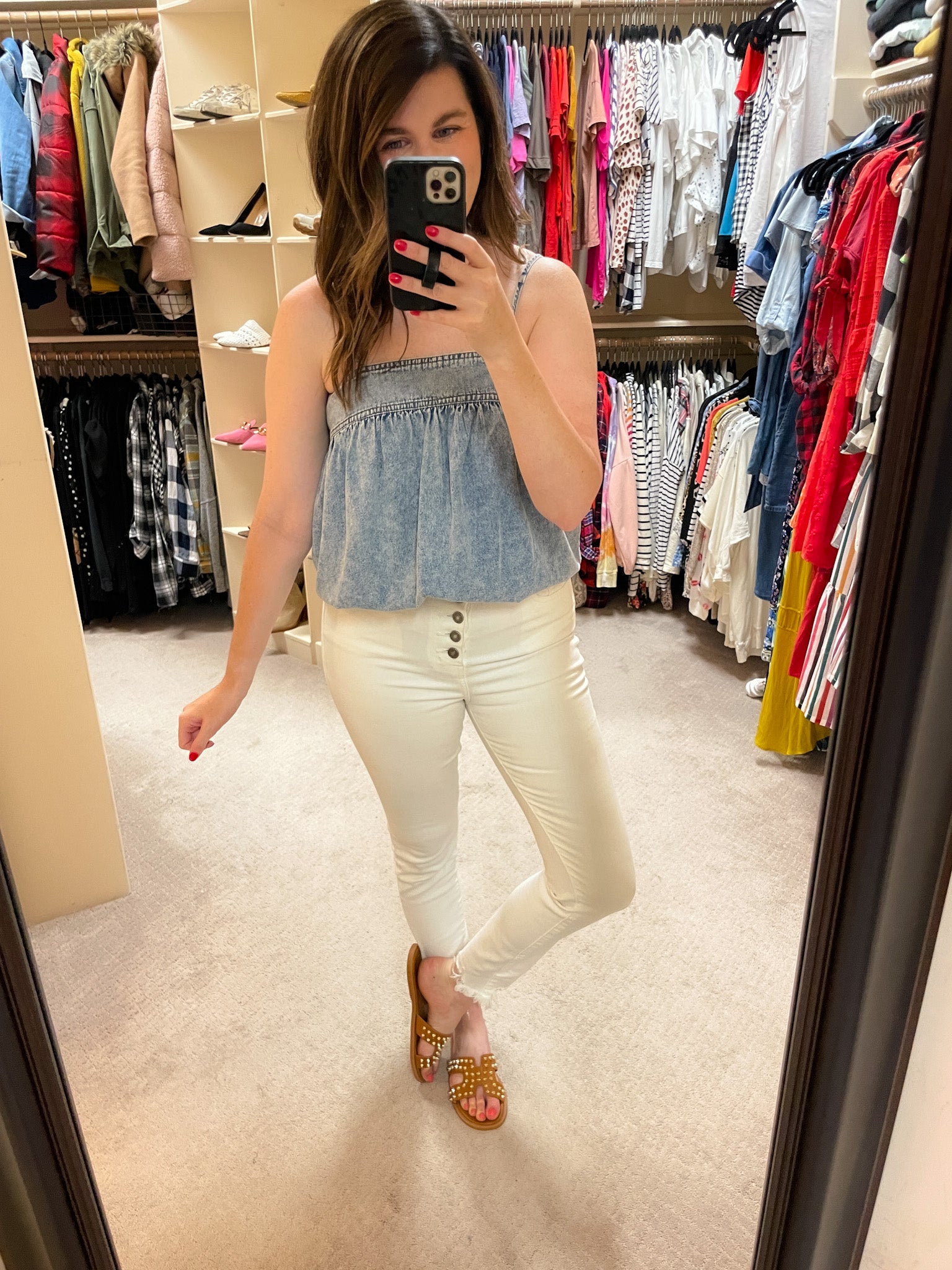 Something to See Tank in Light Denim