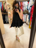 Teagan Tiered Tank in Black
