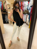 Teagan Tiered Tank in Black