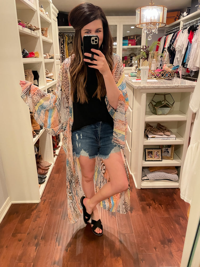 Put it in Print Kimono in Blush