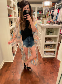 SALE! Put it in Print Kimono in Blush *Final Sale*