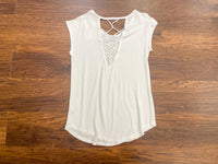 Mono B Lattice Tee in White