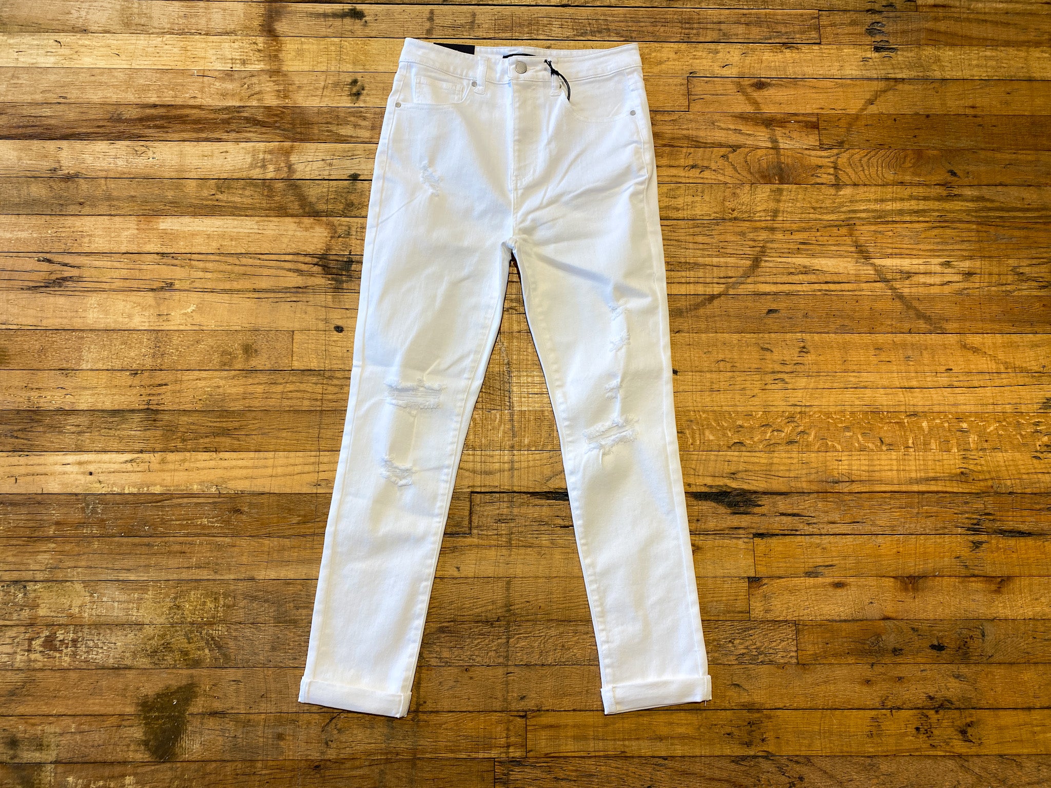 SALE! Risen Harbor White Slim Straight Leg Jeans *Final Sale*