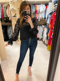 Finer Things Lace Top in Black