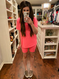 Ready, Set, Chic Tee in Neon Pink