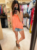 SALE! Twist and Shout Tank in Neon Coral *Final Sale*