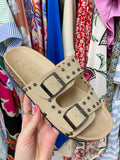 Tilly Studded Sandals in Taupe