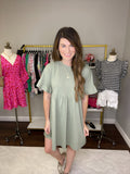 Sunshine Season Dress in Light Olive