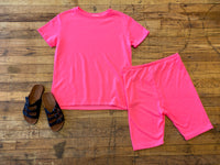 SALE! Ready, Set, Chic Bike Shorts in Neon Pink *Final Sale*