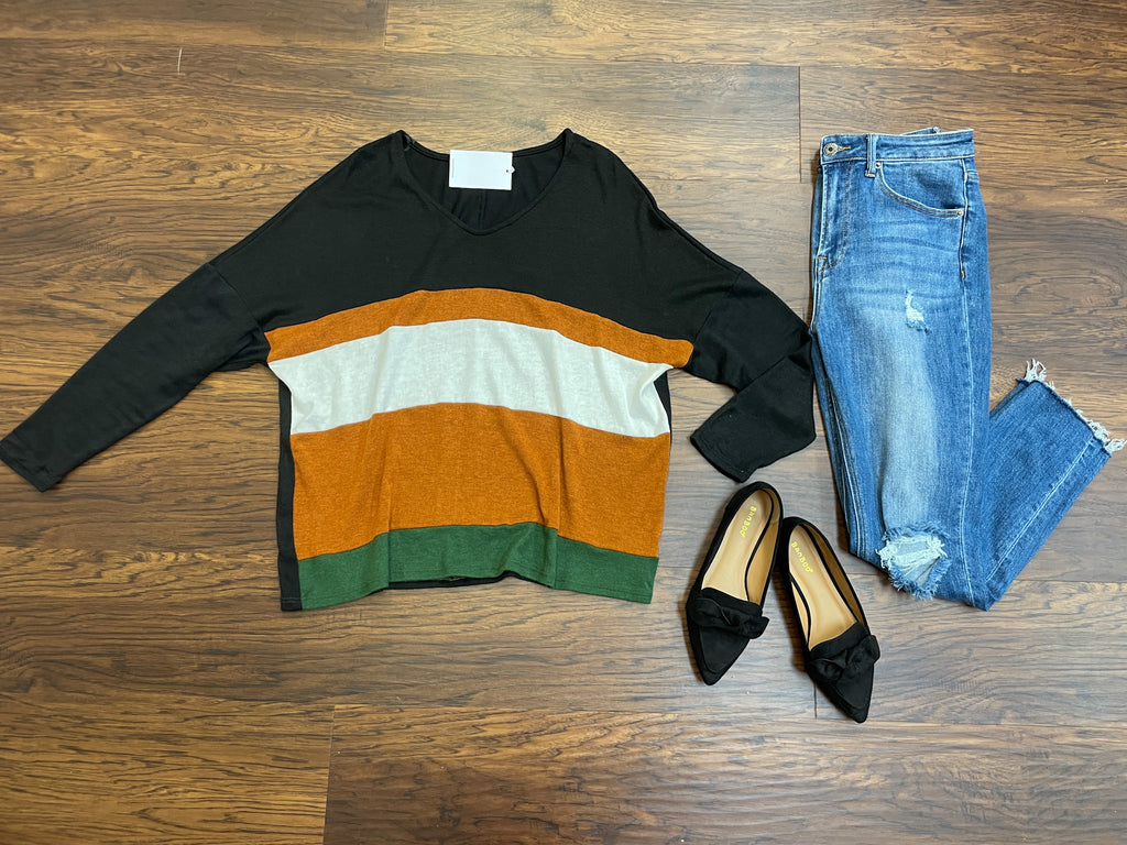 Just My Type Color Block Top