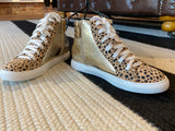 Lowell High Top Sneakers in Gold
