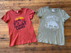 SALE! Cotton Graphic Tees in Rust and Sage