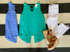 SALE! *BELLES & STEALS* Jill Criss Cross Tank in Blue and Green