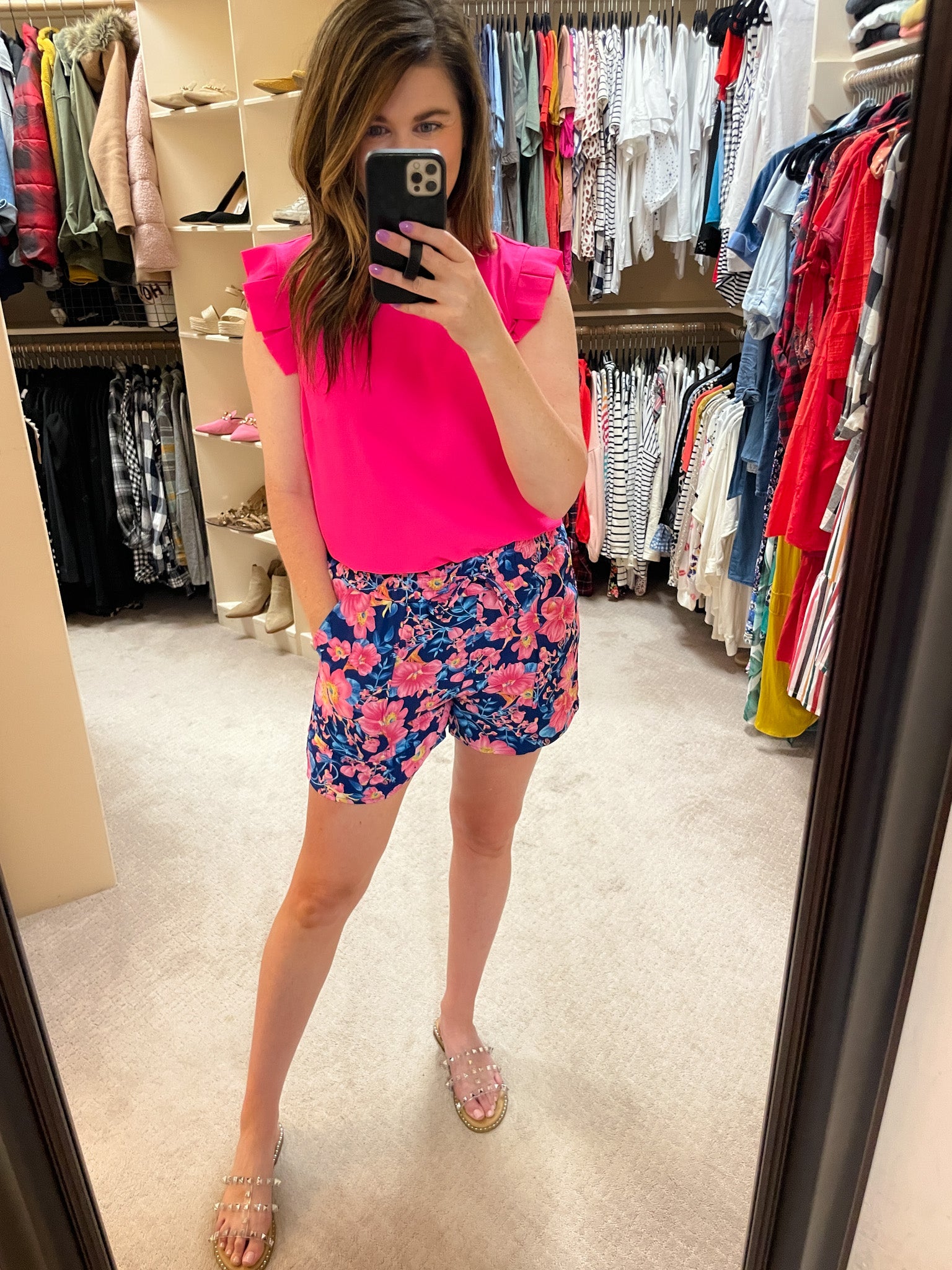 SALE! Holy Hibiscus Shorts in Royal *Final Sale*