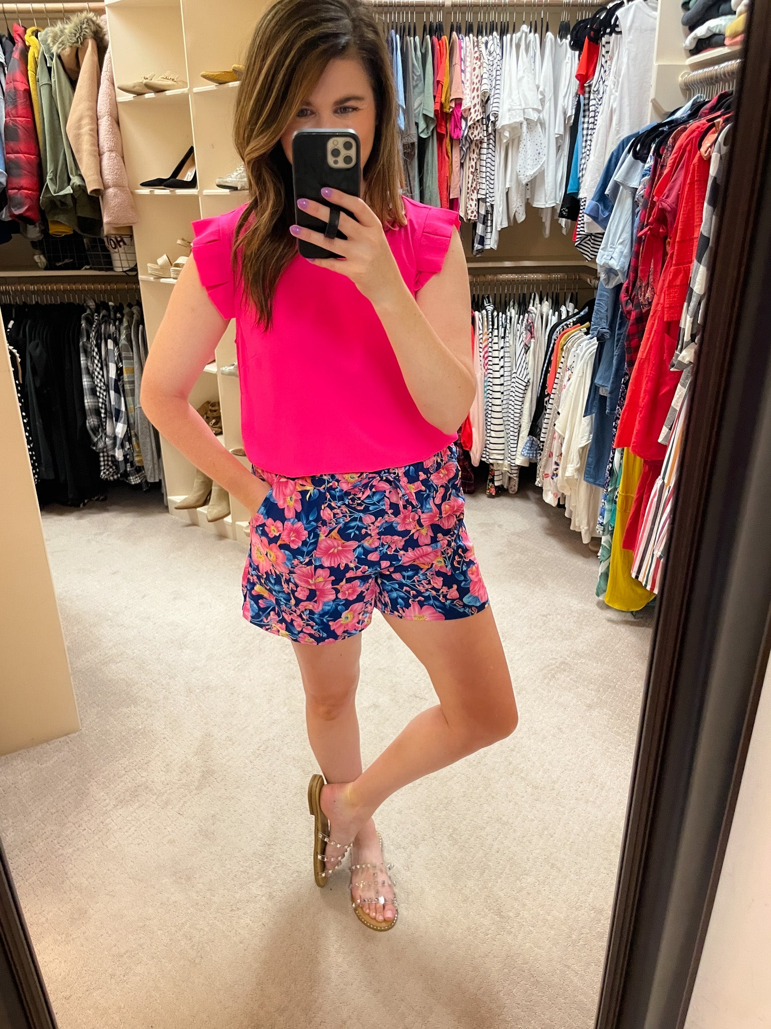 SALE! Holy Hibiscus Shorts in Royal *Final Sale*