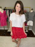 Sweet Cherry Floral Skirt