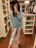SALE! Nikibiki Blossom Tie Dye Leggings in Green and Purple