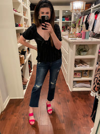 Spotted in LA Tie Front Top