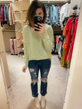 SALE! Feel the Chill Sweater in Bright Sage