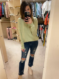 SALE! Feel the Chill Sweater in Bright Sage