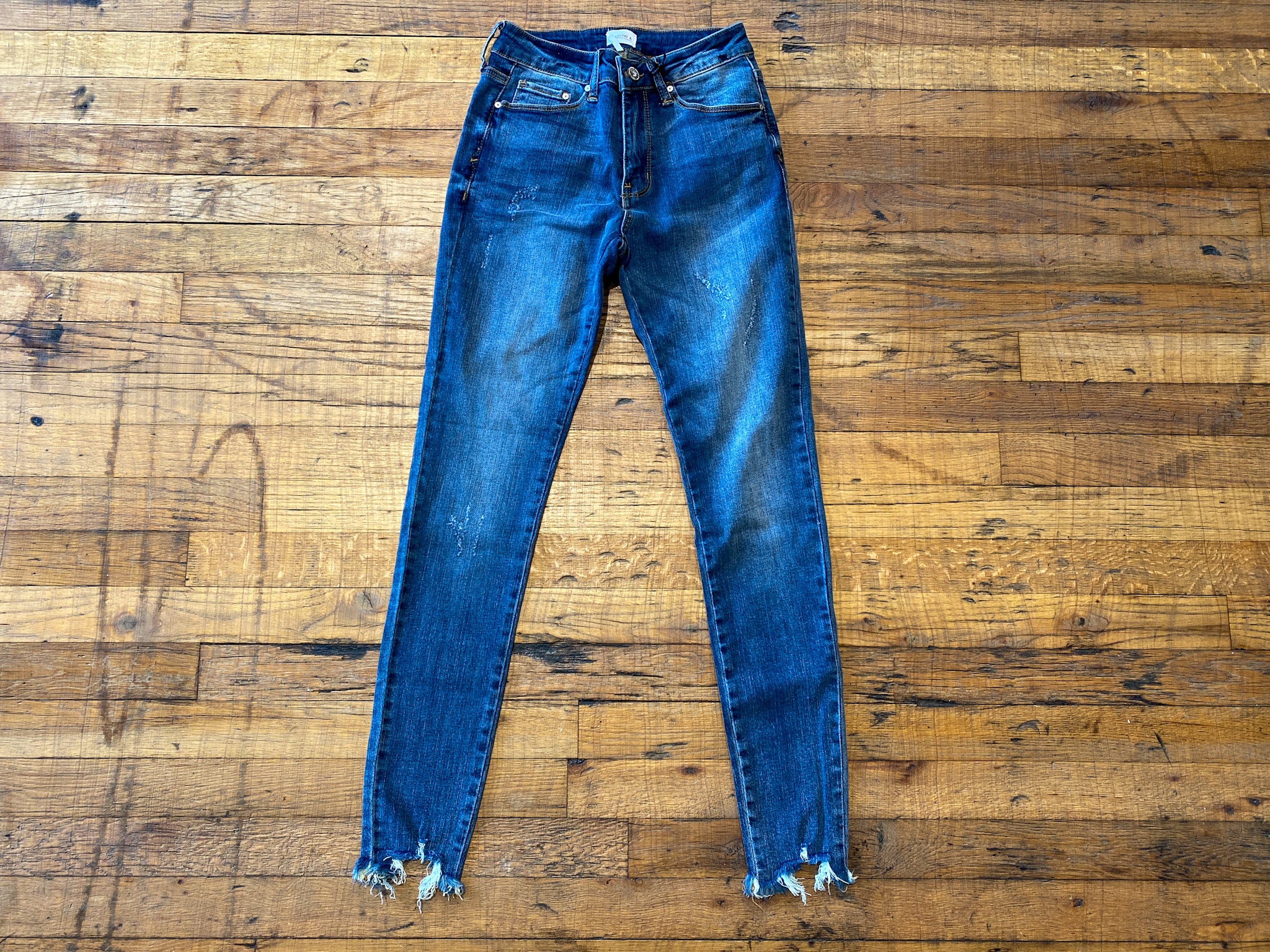 Edie Distressed Hem Jeans