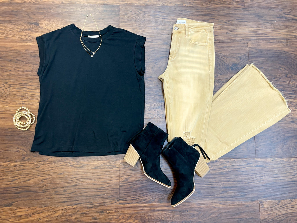 Put You First Top in Black