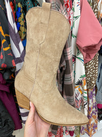 Arisa Boots in Taupe