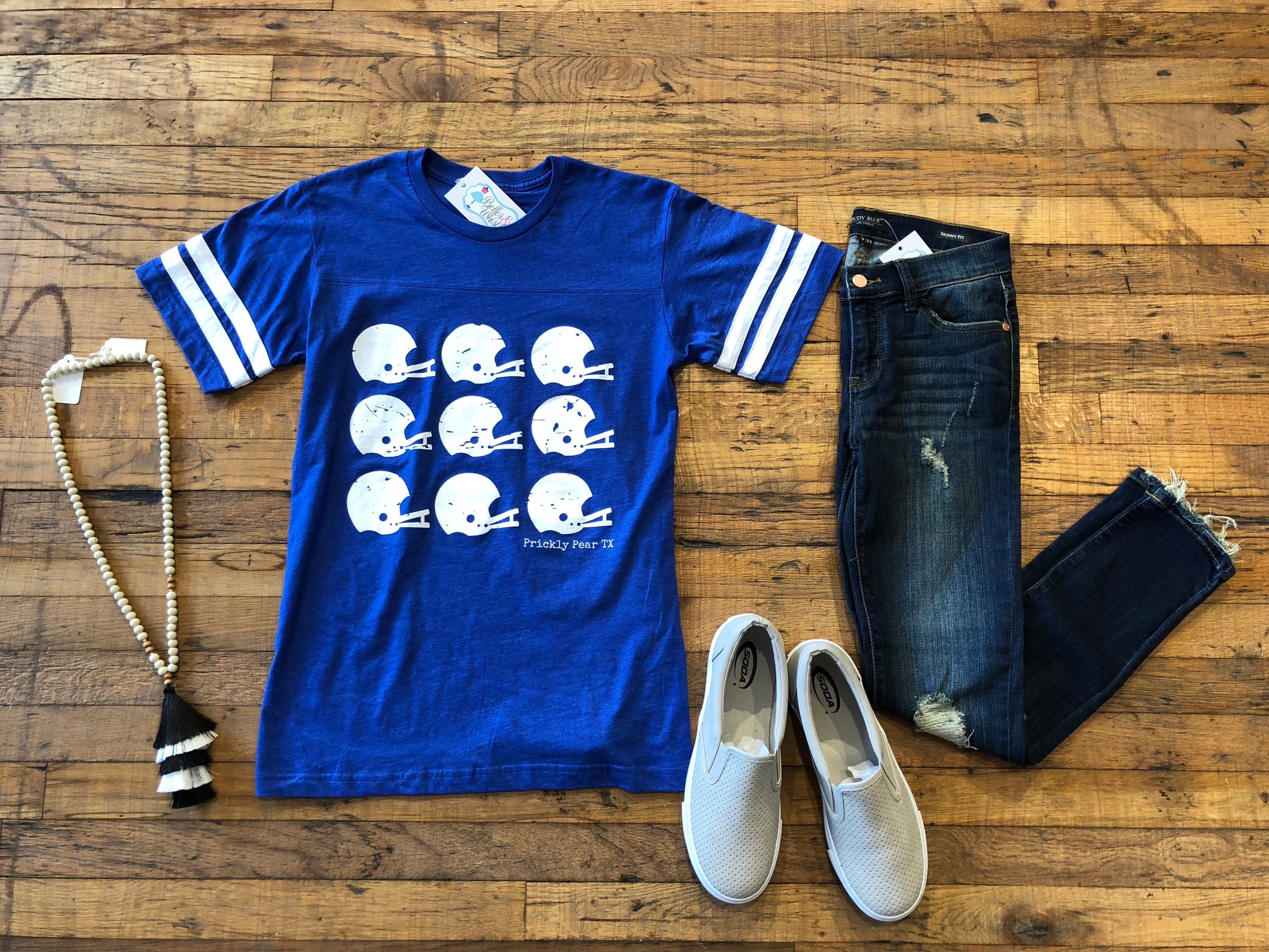 SALE! Helmet Ringer Tee in Royal *Final Sale*