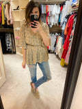 Honey Honey Floral Crossover Top