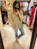 Honey Honey Floral Crossover Top