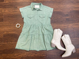 Gone Country Dress in Seafoam