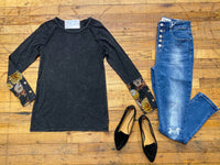 SALE! Lexi Button Cuff Top *Final Sale*