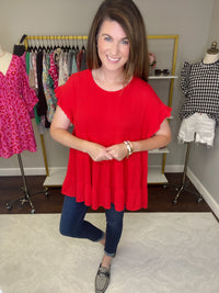 Appreciate You Top in Red