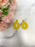 Buenos Aires Seed Bead Earrings in Yellow