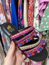 SALE! Boho Camel Sandals in Royal *Final Sale*