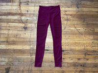 *BELLES & DOORBUSTER* Moto Leggings in Burgundy *Final Sale*