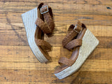Mason Espadrille Wedges in Tan