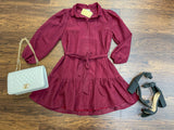 Stars Align Dress in Burgundy