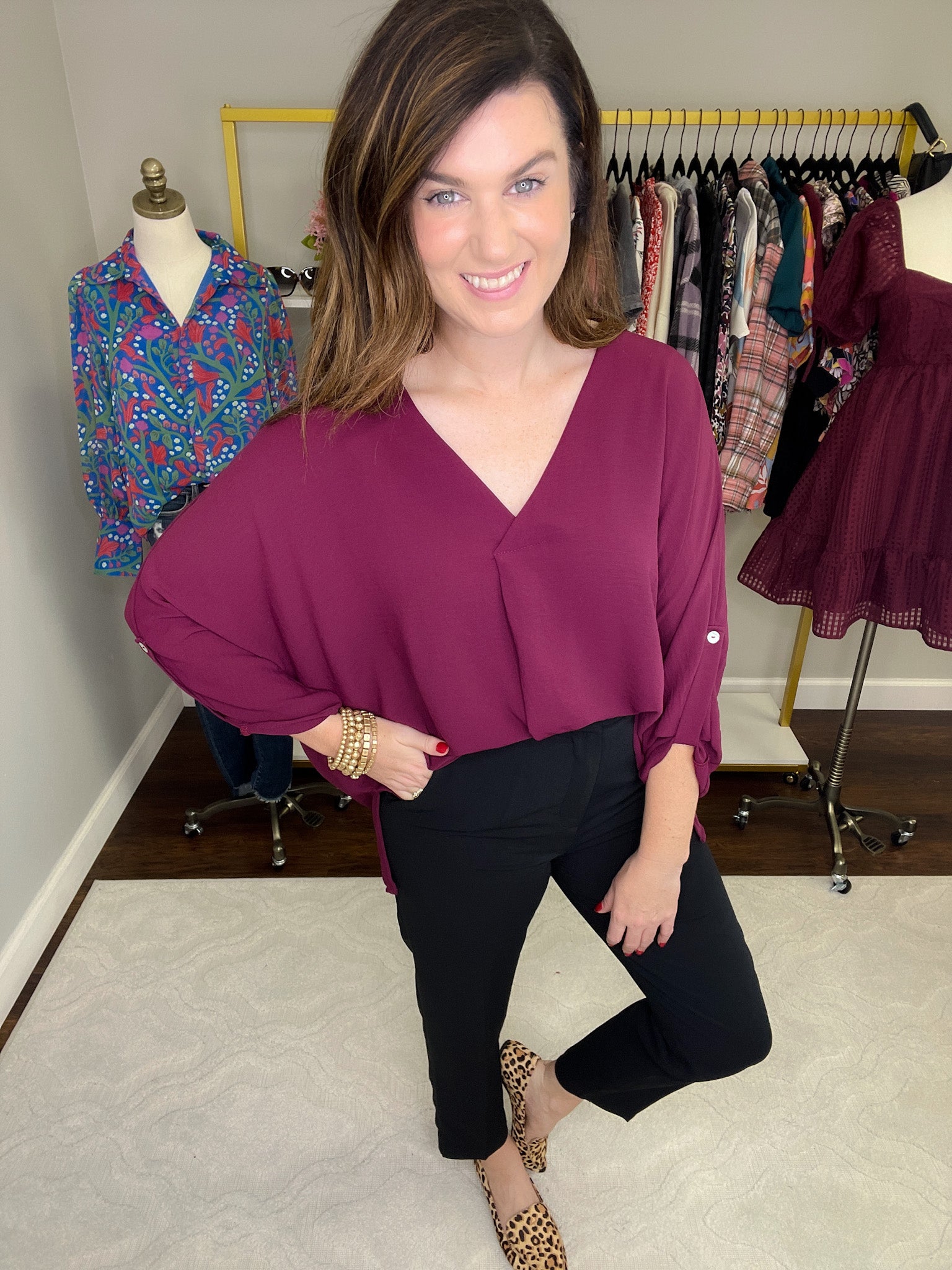 SALE! Adler Top in Burgundy *Final Sale*