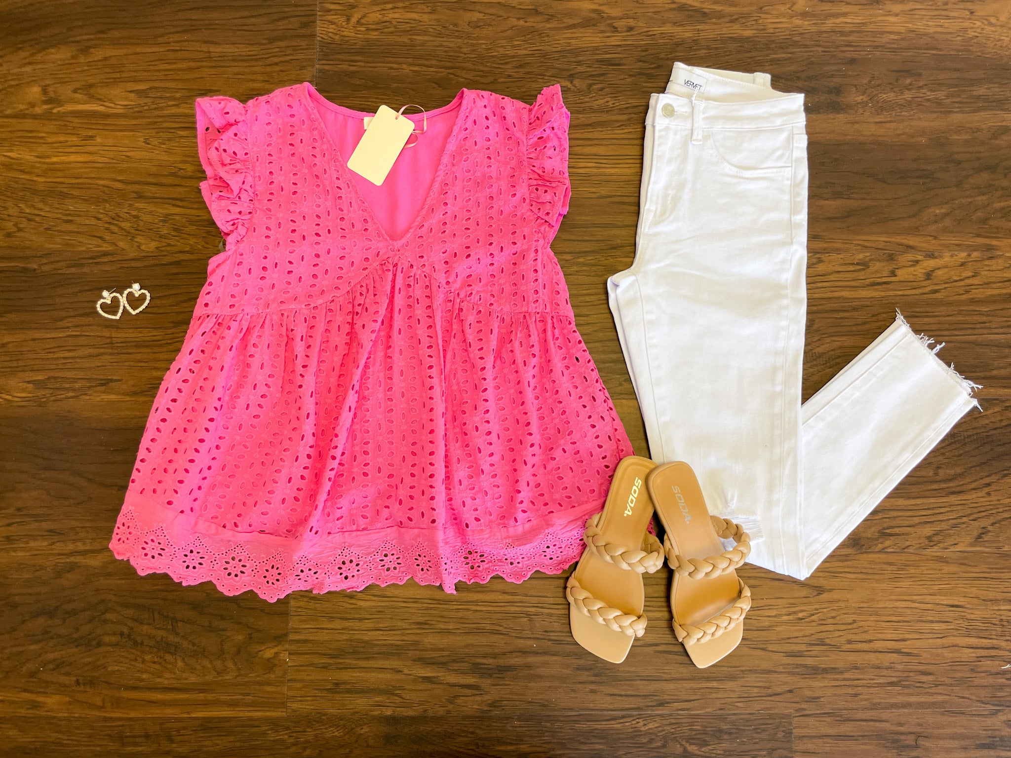 Bright on Time Top in Hot Pink