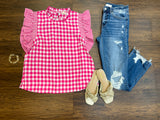 Perfect Day for a Picnic Top in Hot Pink